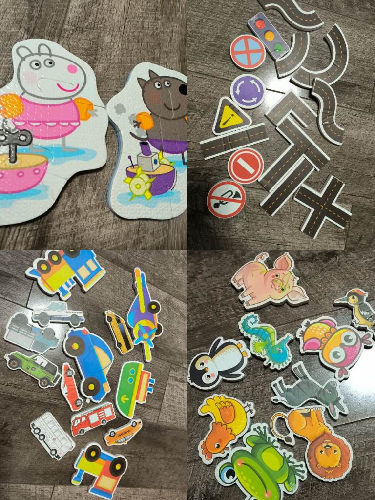 Foam Bathing Toy  Peppa Pig Jigsaw Puzzle, Road Tracks, Cars Vehicle, Animal