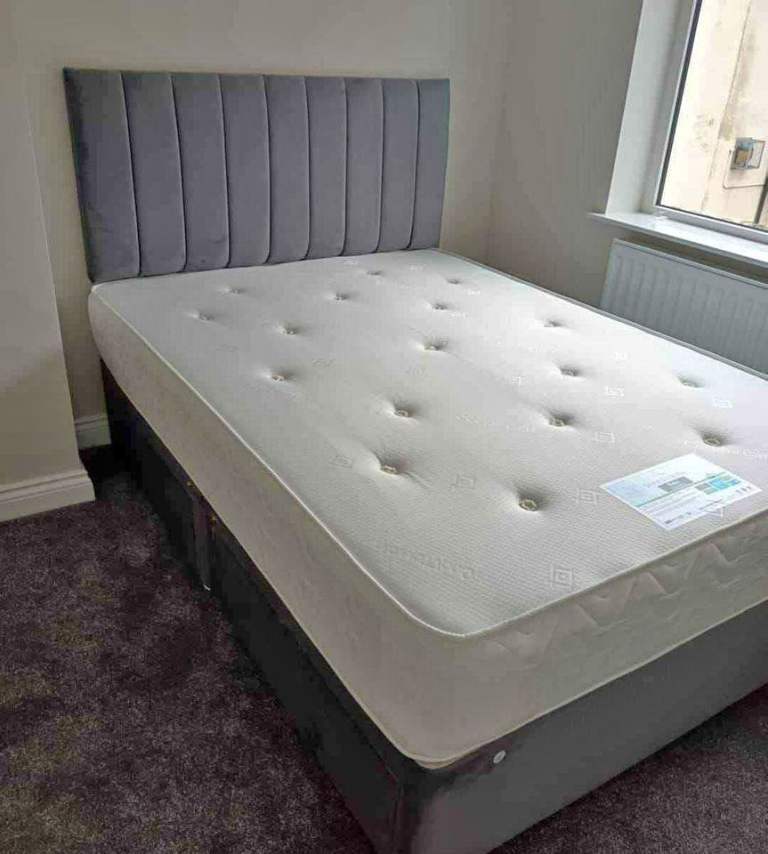 Today Delivery || Divan 4ft Small double bed with mattress || FREE & FAST DELIVERY