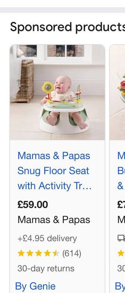 Mamas & Papas Snug Floor Seat with Activity Tray – Excellent Condition