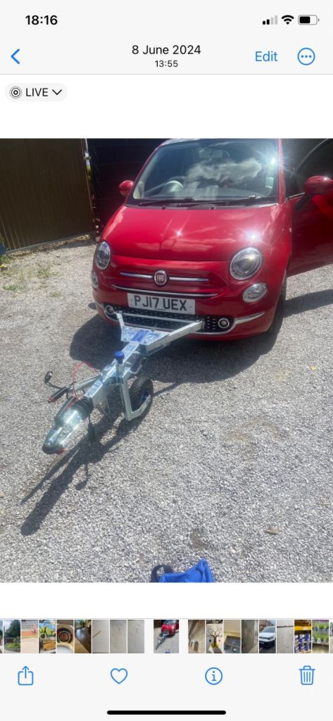 Fiat, 500, lounge tow a car Hatchback, 2017, Manual, 1242 (cc), 3 doors