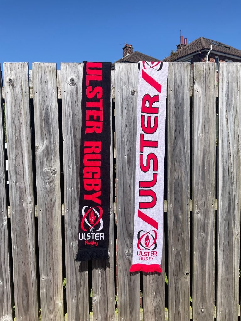 👉STILL AVAILABLE EAST BELFAST 👈 2 x  ULSTER RUGBY UNION SCARFS £7:50 each