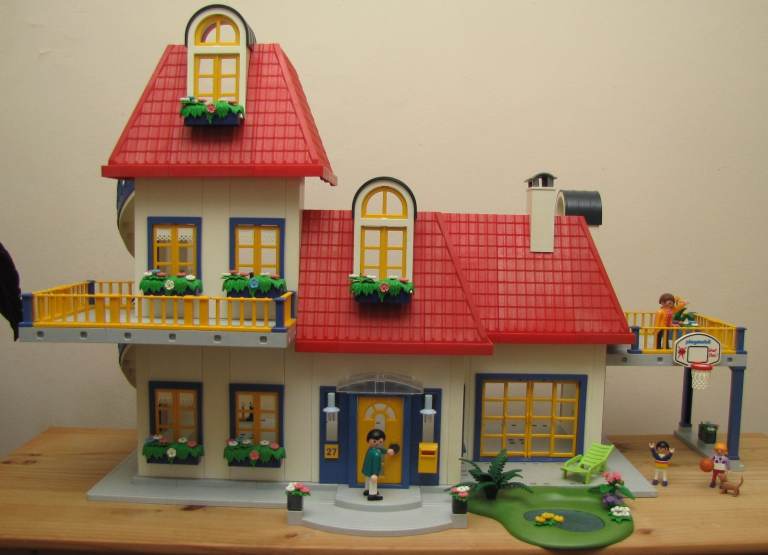 Playmobil Modern House set 3965 with extension 7336 - 100% complete, in original box with blueprints