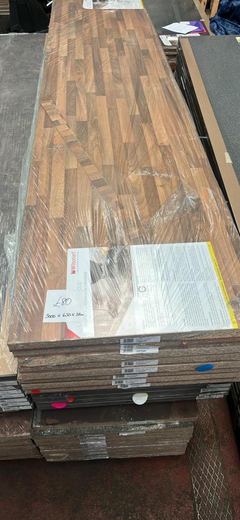 Blocked Oak Laminate Kitchen Worktops Brand New & Sealed 