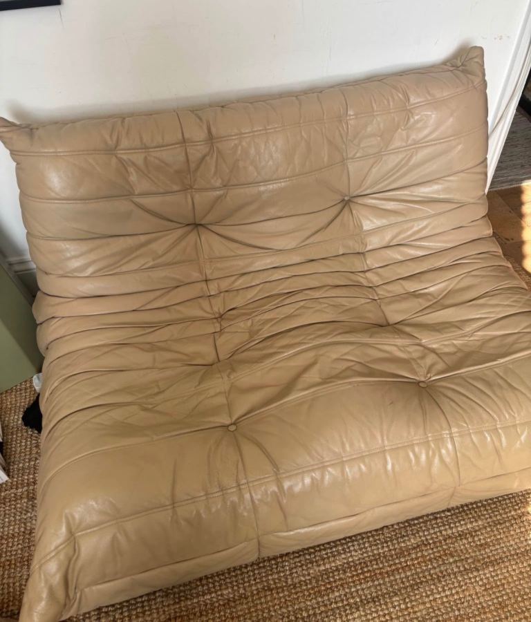 Camel Leather Ligne Roset Togo Sofa