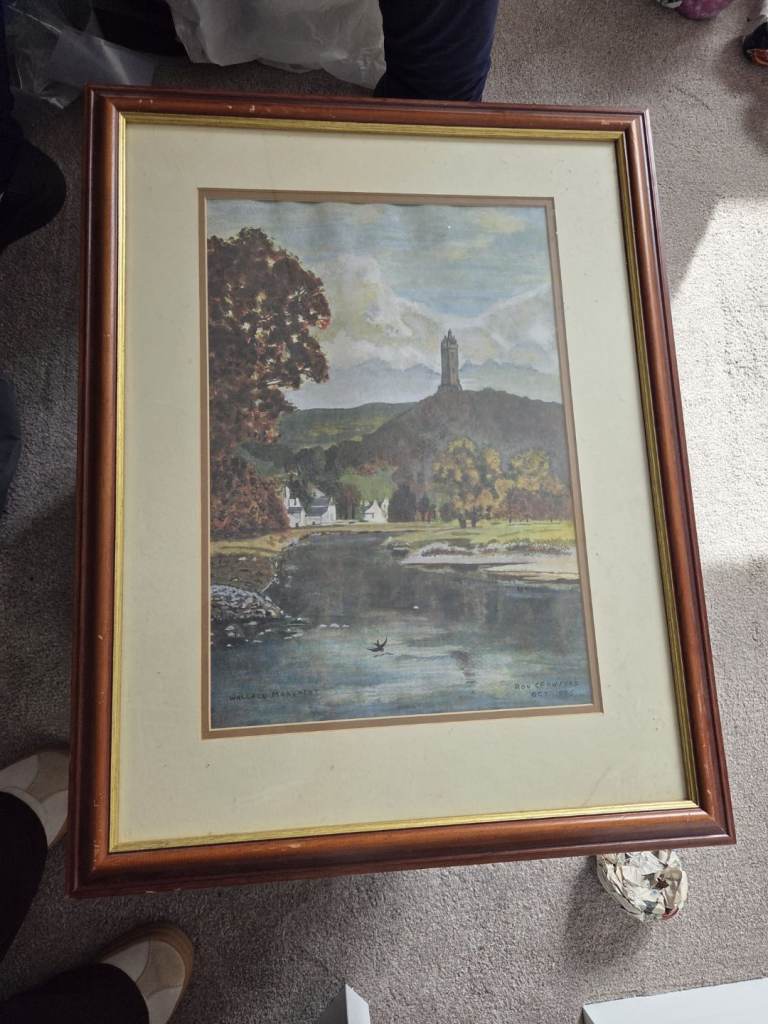 Framed Landscape Paintings – Set of 3, Good Condition