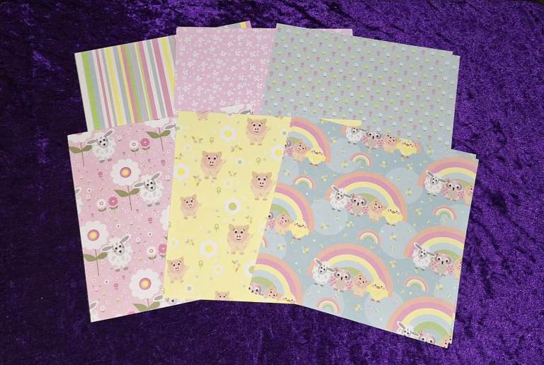 CRAFT - £1 shop Backing Papers