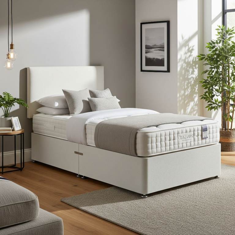 image for Stylish Divan Bed Set with Storage, Memory Foam Mattress for Comfortable Sleep