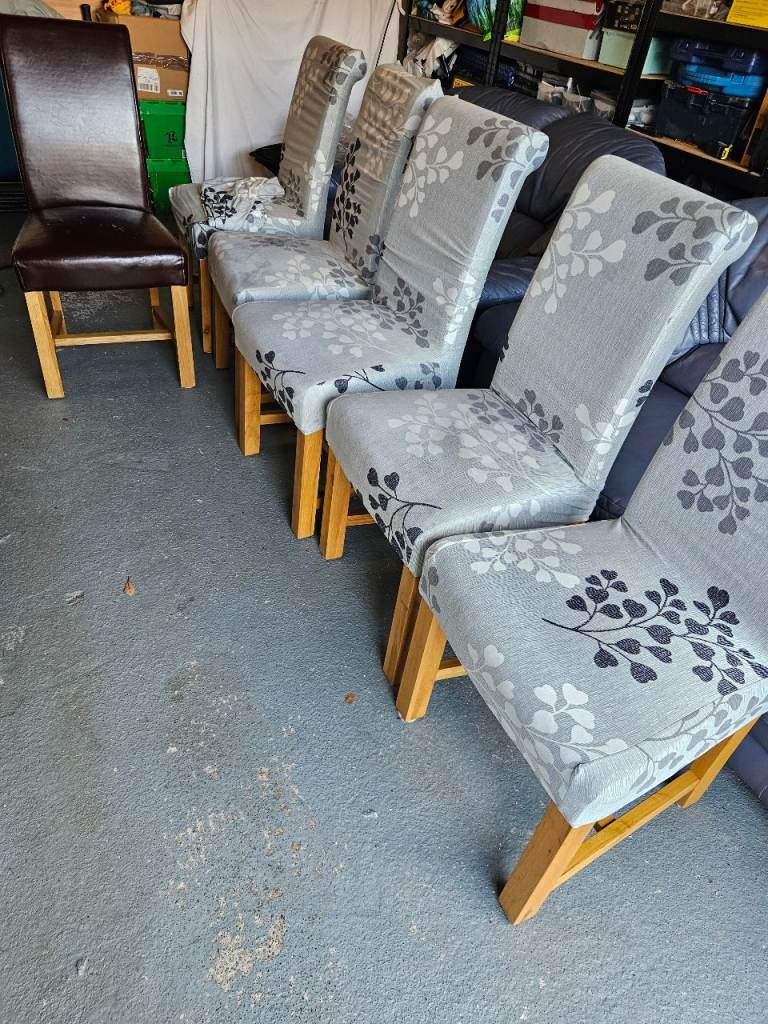 Free Oak Furnitureland Leather Chairs