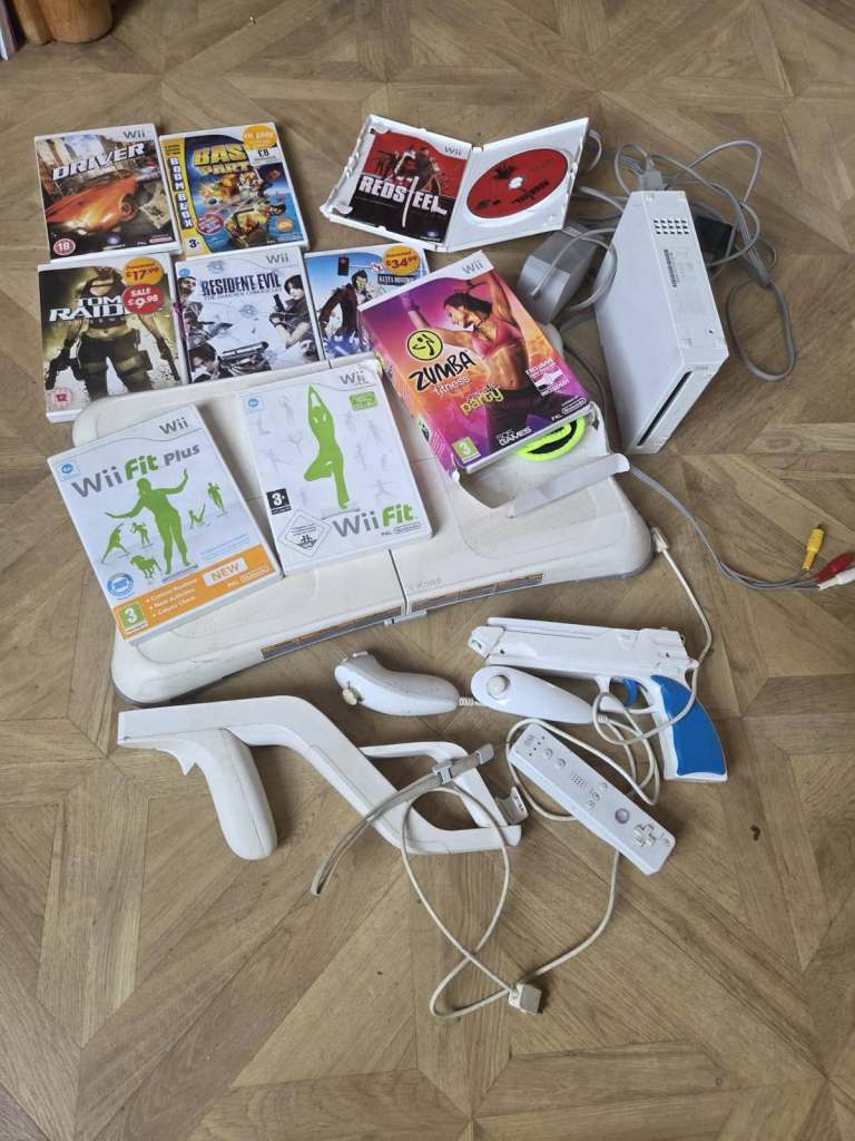 Nintendo Wii Bundle With Balance Board, Games & Accessories