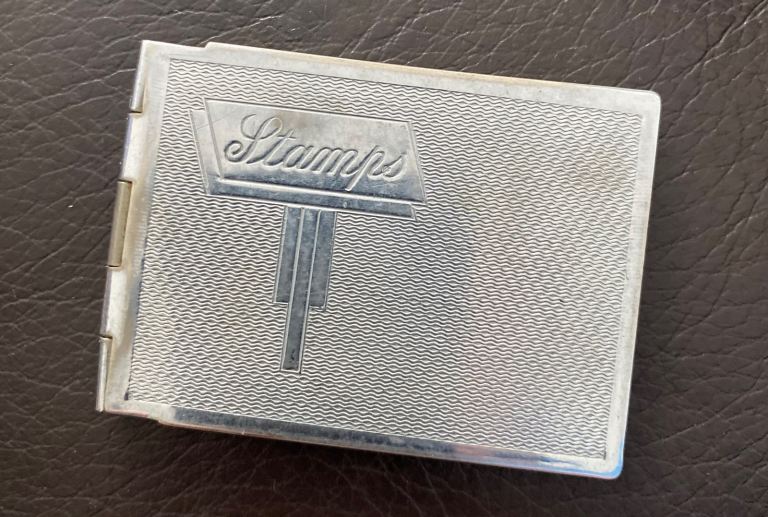 Vintage Metal Stamp Case with GPO Stamps – Collectible