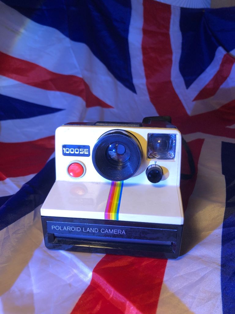 **Vintage Polaroid 1000 OneStep Instant Film Camera - Classic Rainbow Stripe!**