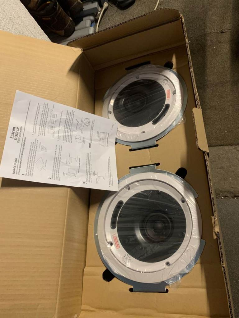 Extron ceiling speakers with back can