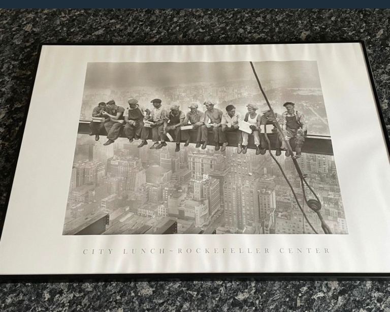 New York wall art in black frame see photos 