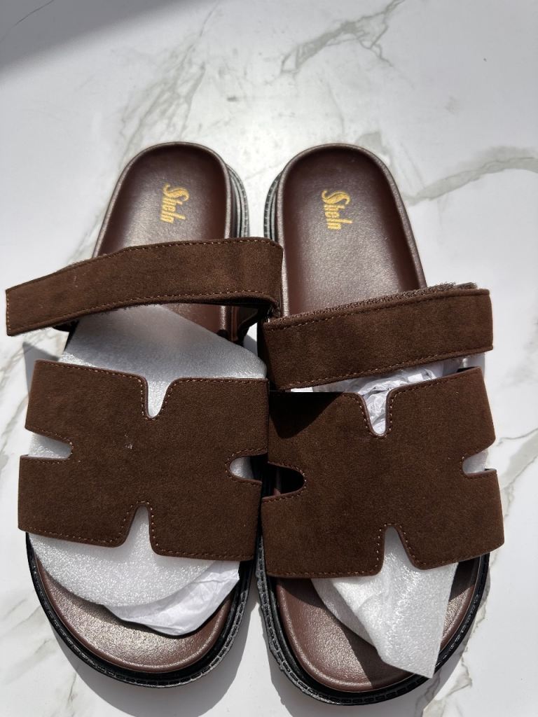 New  Brown Suede Sandals – Size 7 