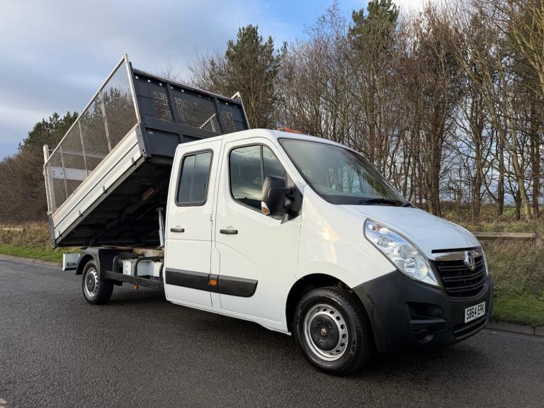 2014 (64) VAUXHALL MOVANO F3500 L3H1 LWB 2.3 CDTI DOUBLE CAB CAGED TIPPER