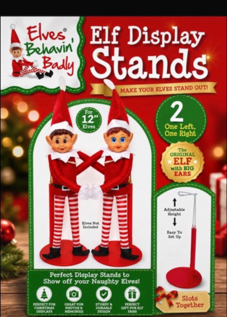 Elves Behavin' Badly Elf Display Stands (2-Pack) - New