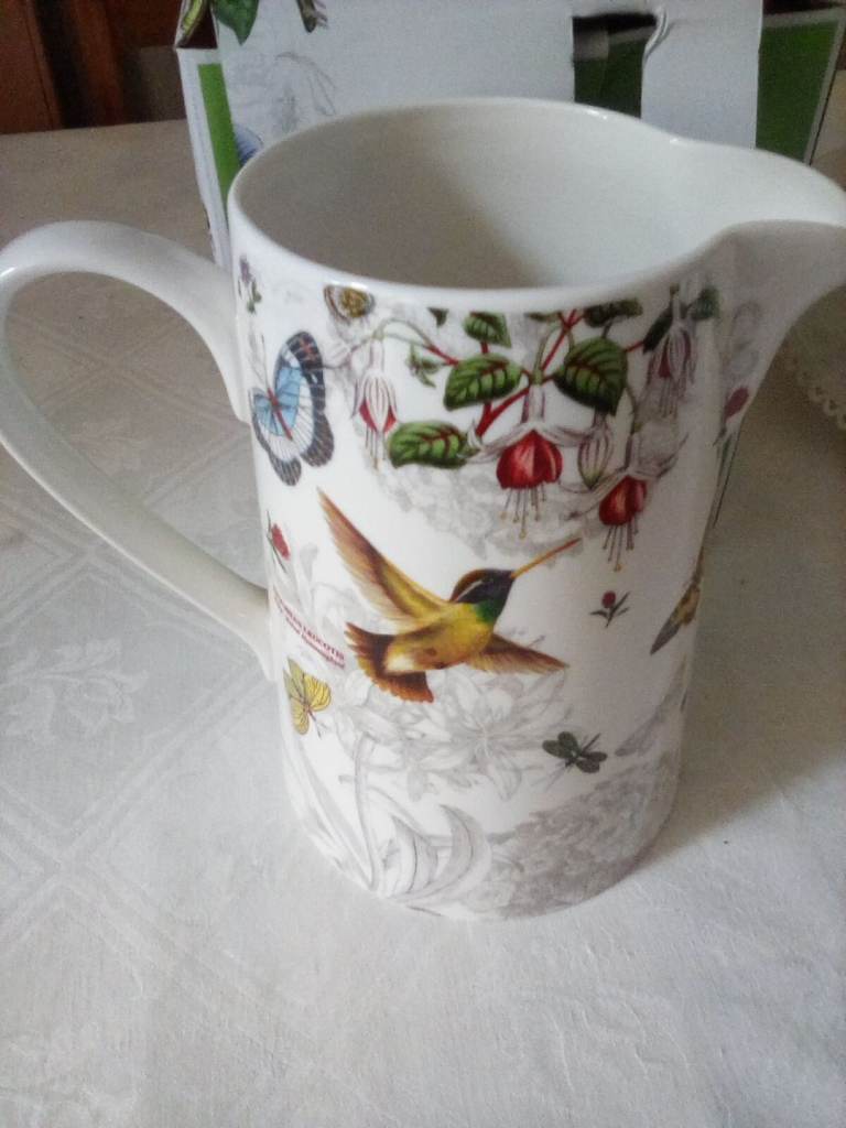 Portmeirion Large Pitcher Jug Humming Bird Vase BNIB