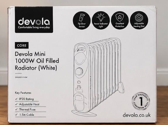 Devola Mini 1000W Oil Filled Radiator 