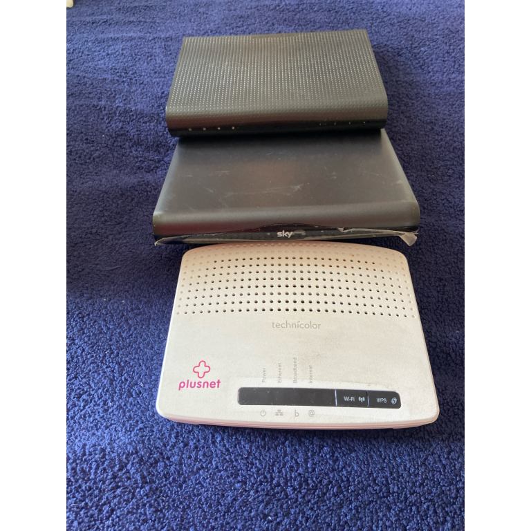 Sky box x 2  and plusnet router plus leads 