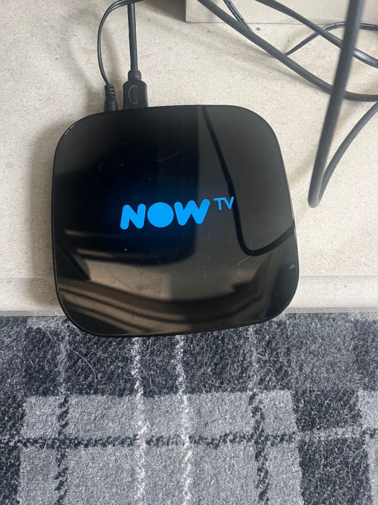 NOW TV Smart Box - Black, with remote and plug