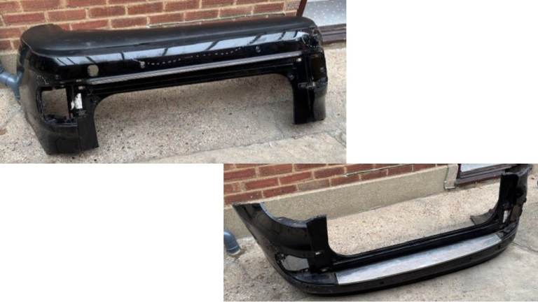 FIAT 500L MPW BUMPER REAR WITH PARKING SENSORS IN BLACK MPW 2014