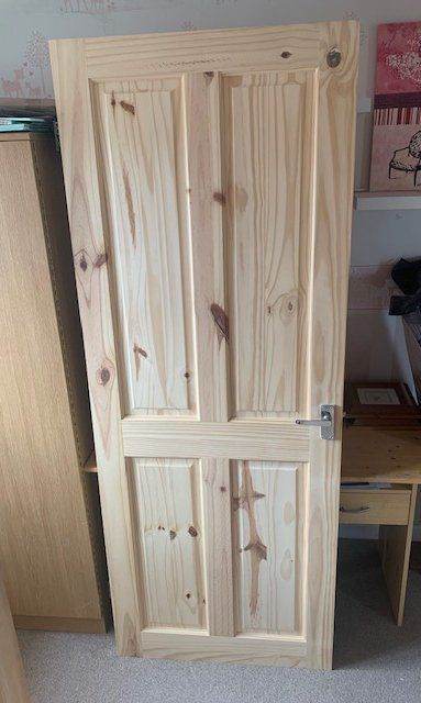 Wooden Indoor Door with Hinges & Handles (2 Available)