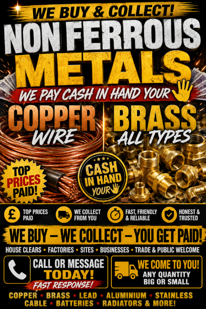 TOP PRICES PAID FOR NON-FERROUS SCRAP