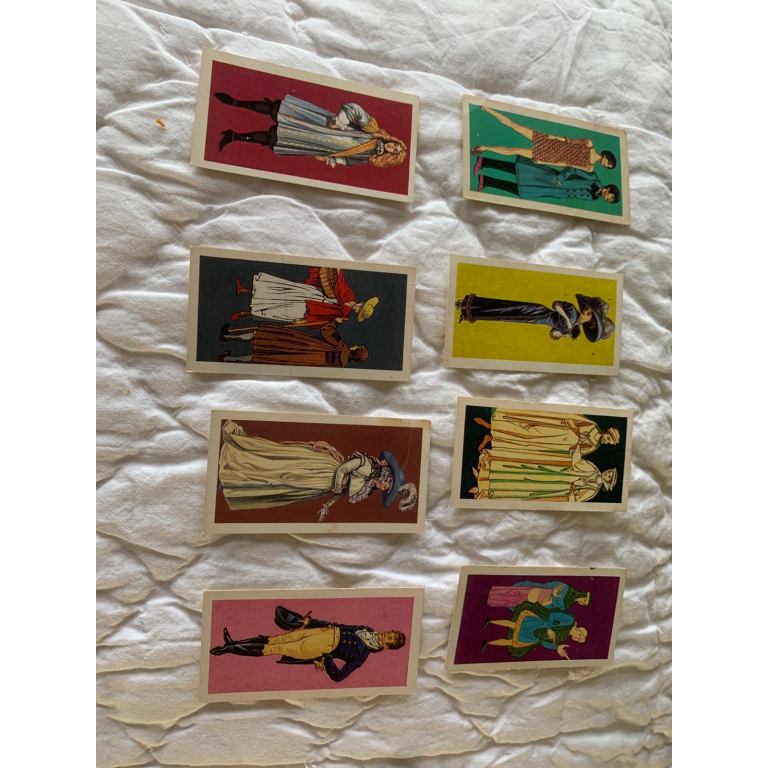 Vintage Brooke Bond 28 British costume cards 