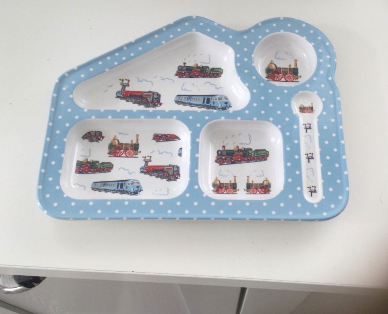 Cath Kidston Trains Divided segmented melamine Plate for Kids