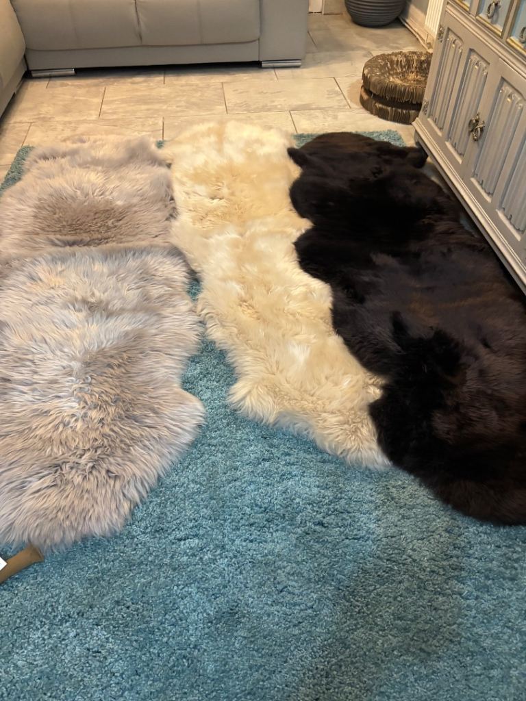 Large sheepskin rugs
