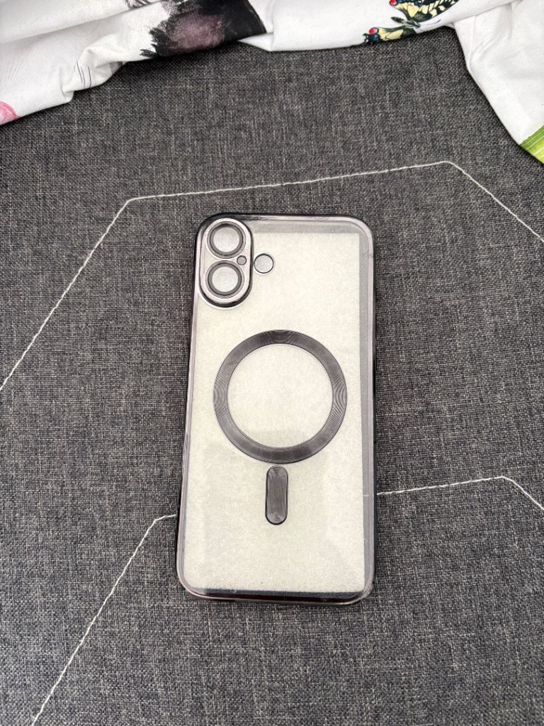 Transparent iPhone 16 Plus protective case cover MegSafe