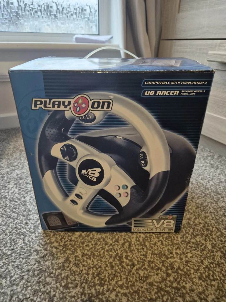 Racer Steering Wheel & Pedals | For Sony PlayStation 2