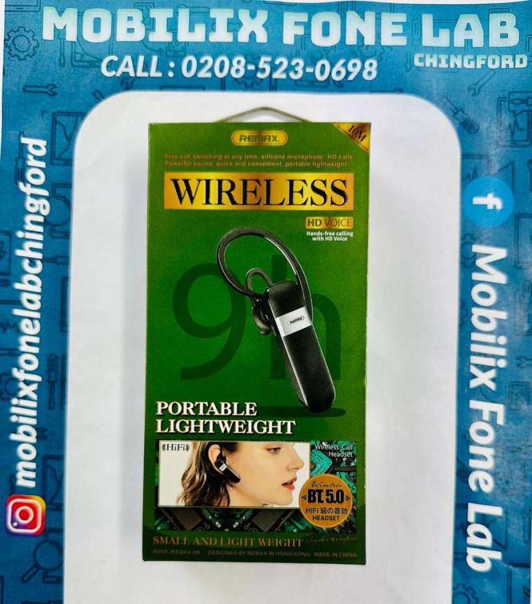 REMAX RB-T36 Wireless Bluetooth Headset HD Voice Portable lightweight Compatible with iOS & Android