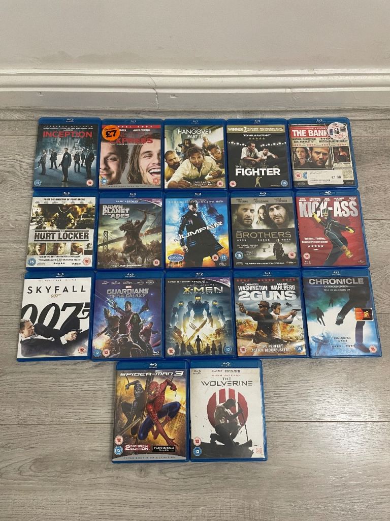 Blue ray DVDs 