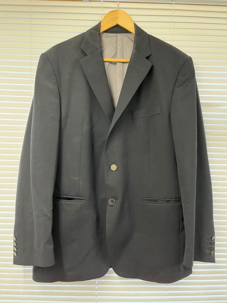 Men's Black Suit Jacket Blazer Size Medium