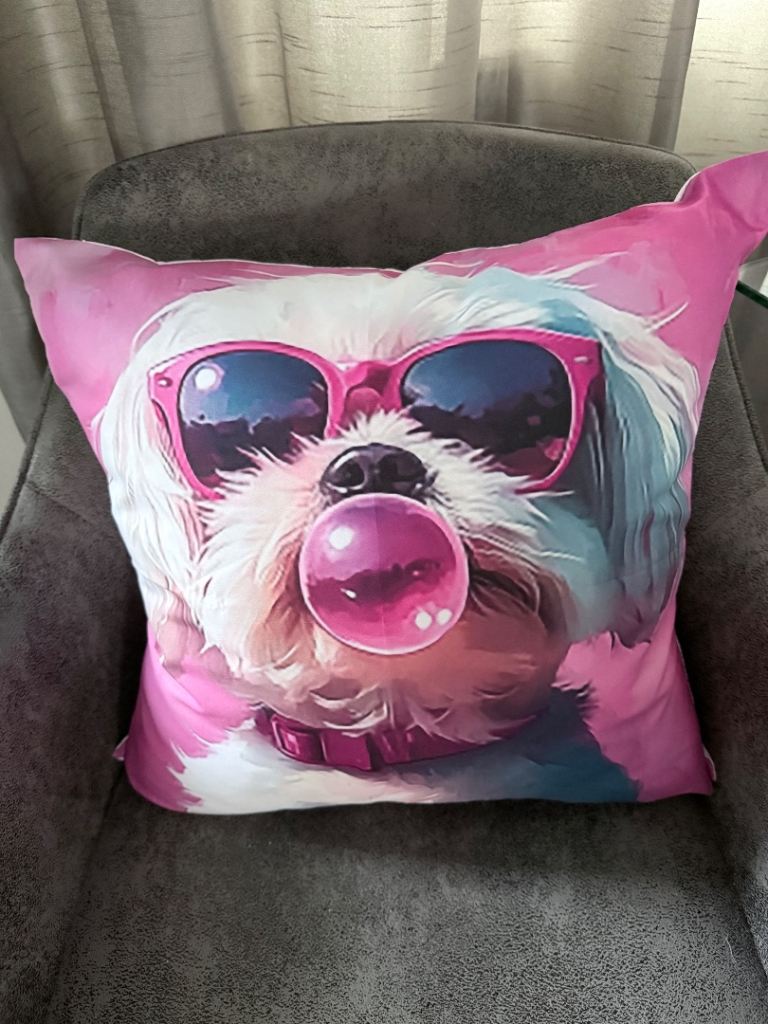 NEW Dog print cushion 45cm x 45cm