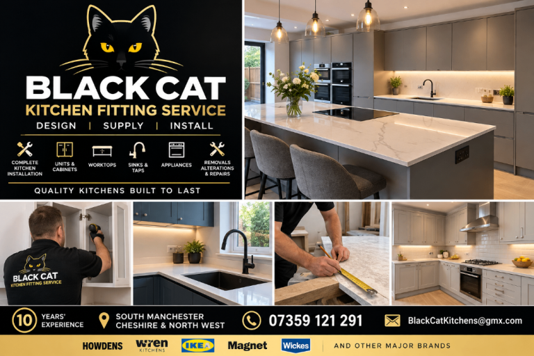 Professional Kitchen Fitter Manchester and Cheshire Black Cat Kitchens