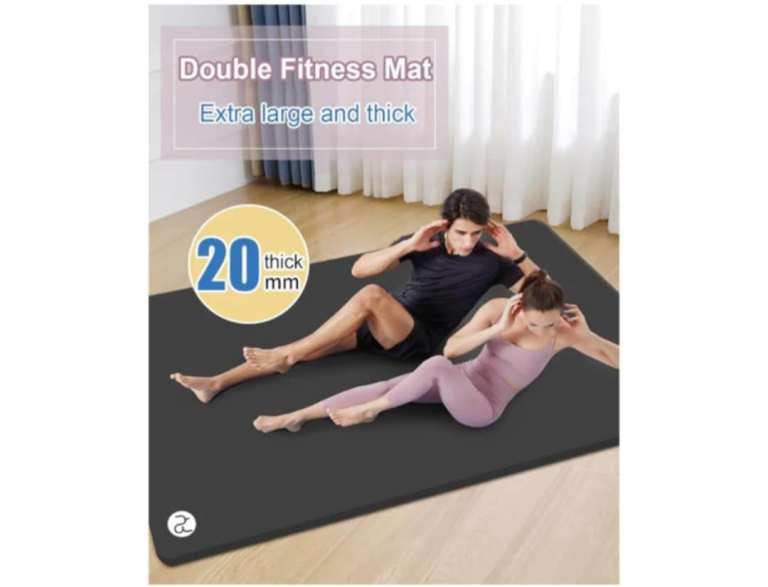 Yoga mat extra large 200x130cm thick 20mm
