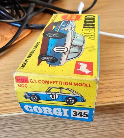Vintage Corgi Toys MGB GT Competition Model 345 Box | in Larbert