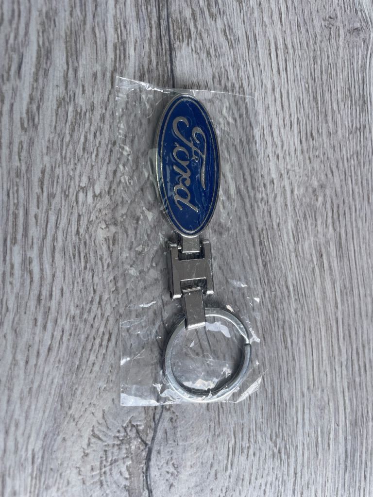 New Ford Car Keyring - Blue and Silver Metal