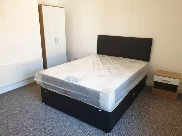 Double FABRIC Divan Bed Base With Mattress Brand New ~~ Same Day Delivery Order Now 🚛🚚