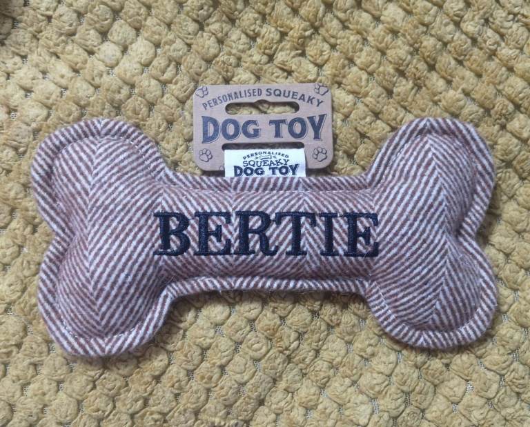 Bertie Dog Toy With Squeaker - Brand New