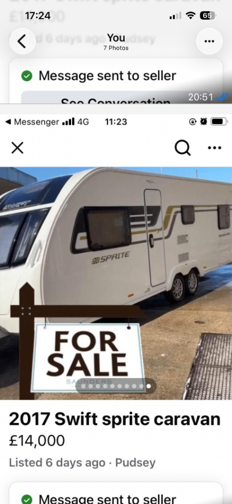 Swift sprite Quattro fb 6 berth caravan 2017