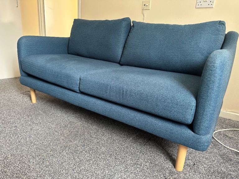 John Lewis blue sofa for sale