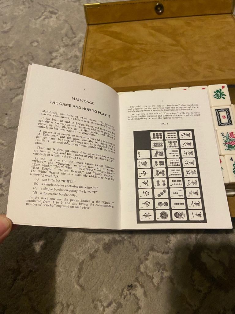 Mini Mah Jong Jongg Chinese game for 4 players