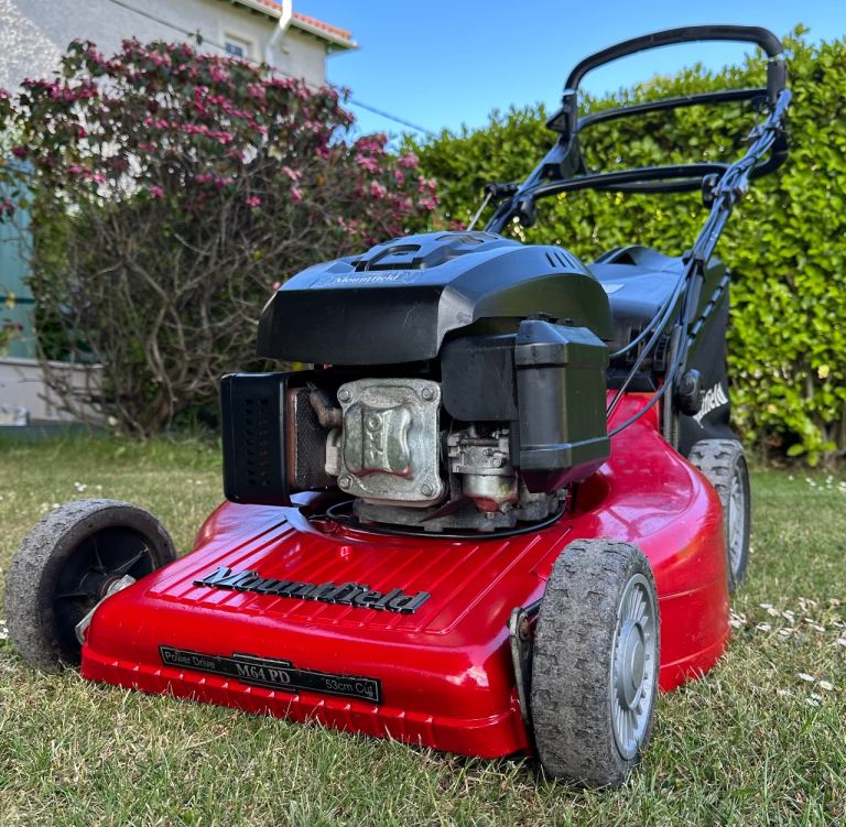 Mountfield Pro 21” 4speed 196cc petrol lawnmower commercial alloy deck Selfdrive mower VGC serviced 