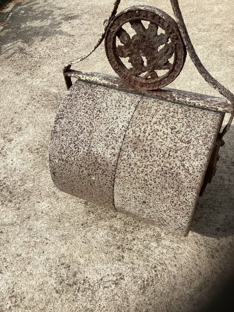 Cast iron garden roller