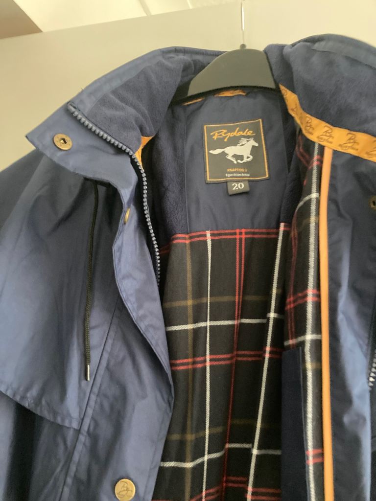 Ryedale Ladies Large Navy Full Length Knapton Riding Coat & Waxed Hat New With Tags