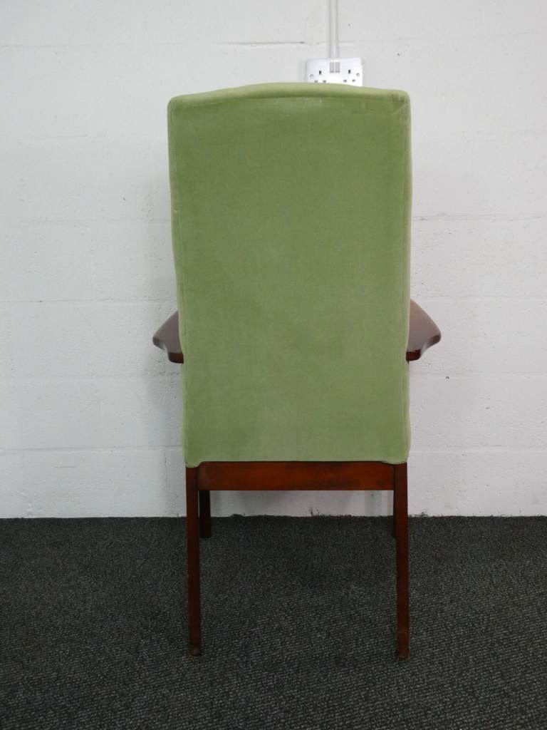Fireside Chair with Green Fabric