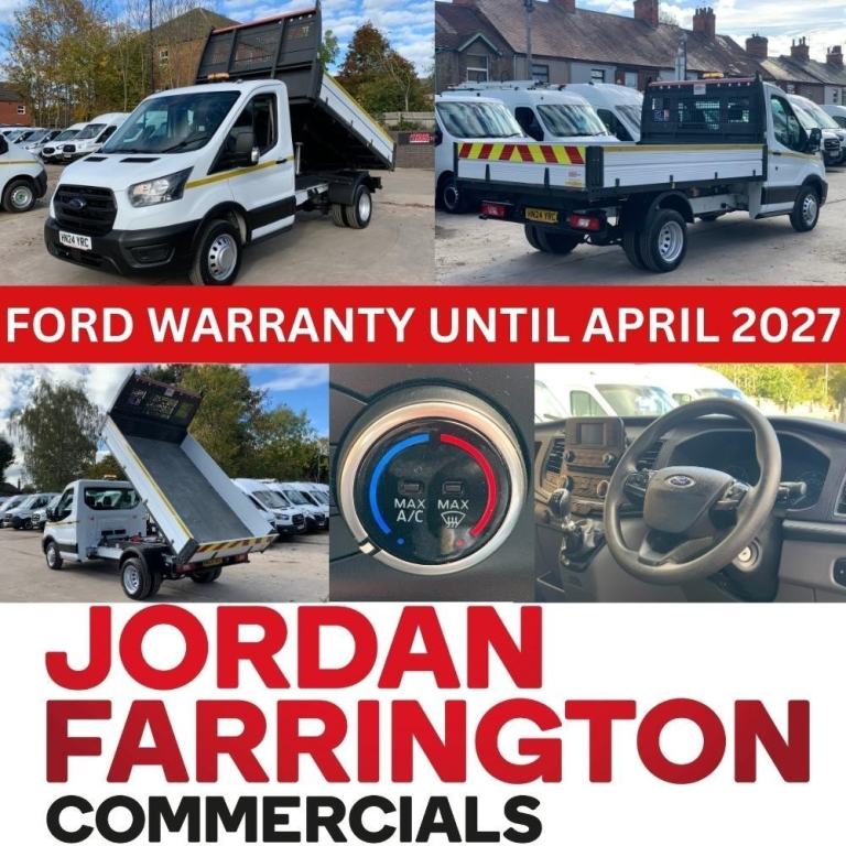 2024 FORD TRANSIT 350 EURO 6 ALLOY BODY RWD DRW SINGLE CAB TIPPER ** AIR-CON **